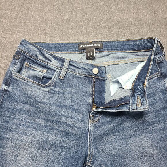 Permanent Womens Jeans 6 Blue Slim Bootcut Denim Pants Western Festival - Picture 4 of 9